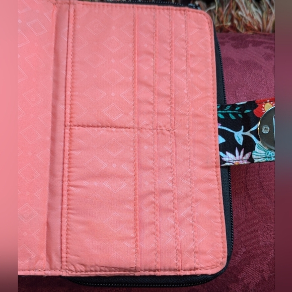 Vera Bradley Tangerine Twist Turnlock Wallet - Picture 4 of 9